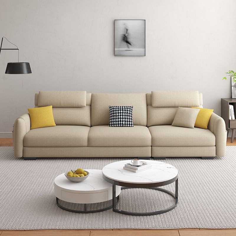 简约现代北欧极简棉麻布艺沙发小户型直排三人位客厅家用懒人沙发