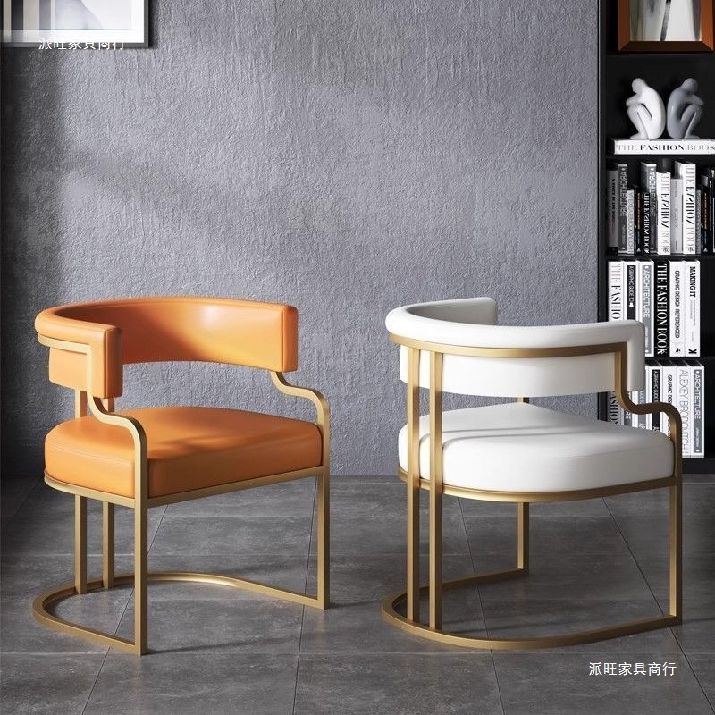Light luxury minimalist dining chair, high-end tea chair, reception chair for sales offices and beauty salons, mahjong sofa chair, manicure and makeup chair