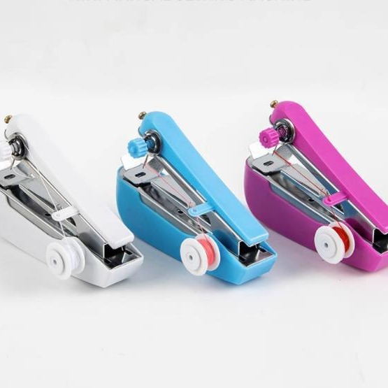 便携式手动迷你微型缝纫机家用手持简易缝衣服神器袖珍小型裁缝机