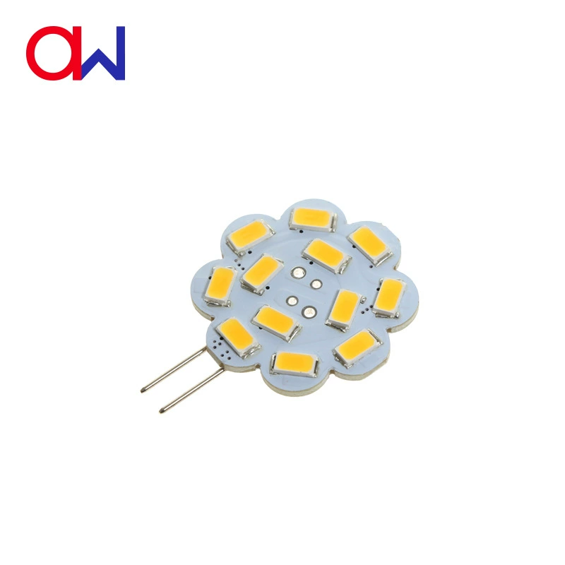 G4LED 2W 12V/ACDC 12SMD5730 лампочка 120° без мерцания круглая пластина низкое напряжение маленькая вставка лампа