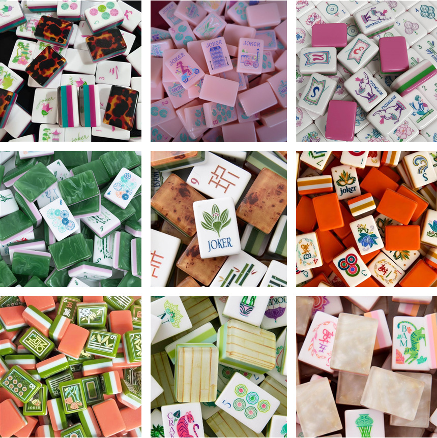 Acrylic Color-Printed American-Style Mahjong Tiles, 160 Pieces, 2026 Cross-Border Hot-Selling Standard American Mahjong Set