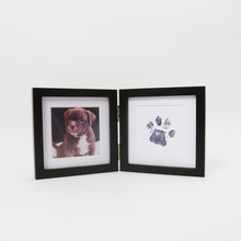 免洗墨印不脏手印台相框宠物猫狗爪印纪念实木相框 摆饰 厂家批发