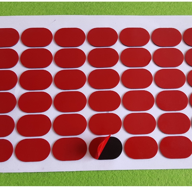 红膜PE海绵胶 泡棉无痕可移双面胶 白色长方形EVA强力双胶粘垫片