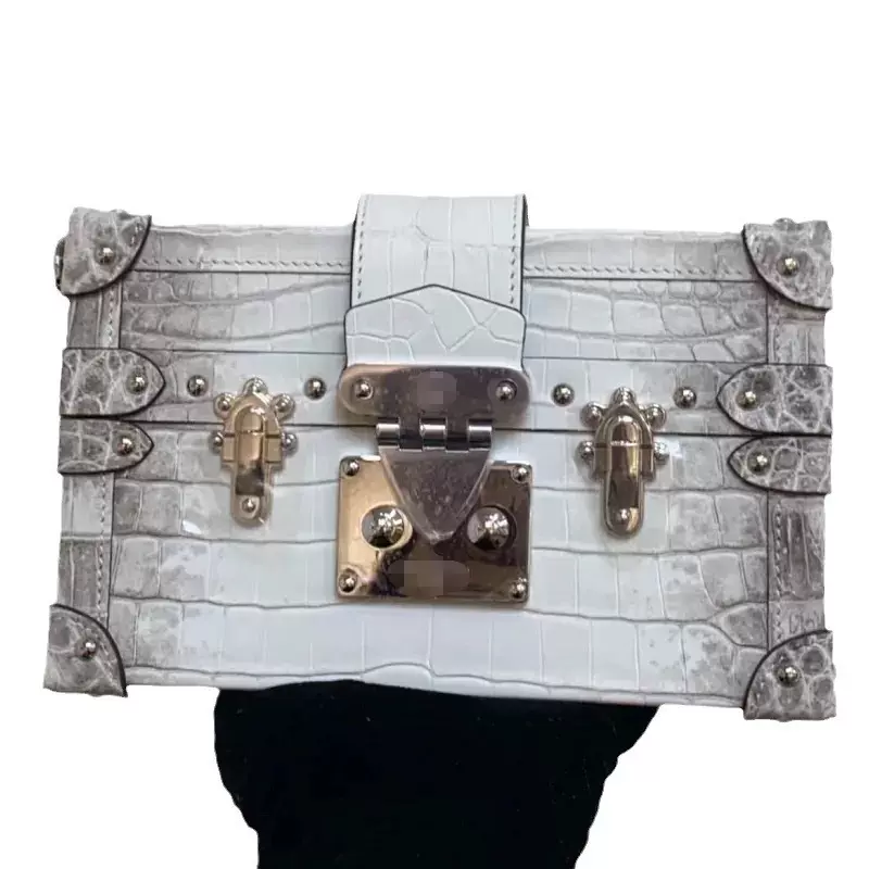 进口鳄鱼皮女包喜玛拉雅链条包单肩斜挎大牌经典款硬盒子工厂直销