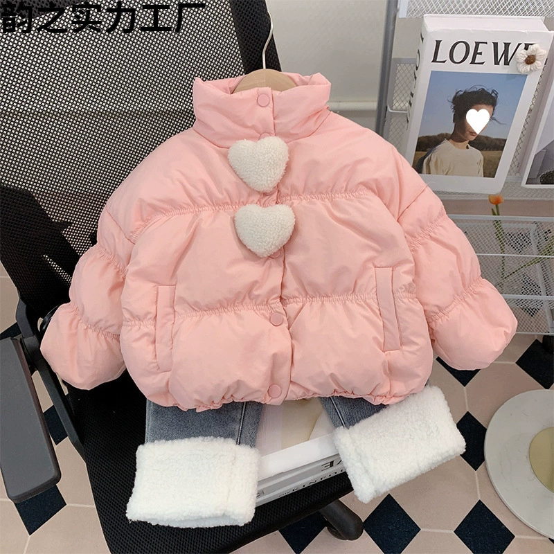 Velvet winter children's down jacket, duck down, increased thickness, western style