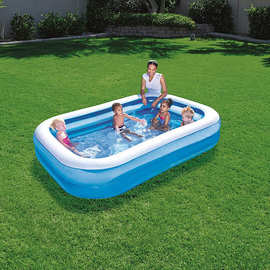 定制加厚pvc充气水池 户外家用儿童游泳池海洋球池充气方形水池