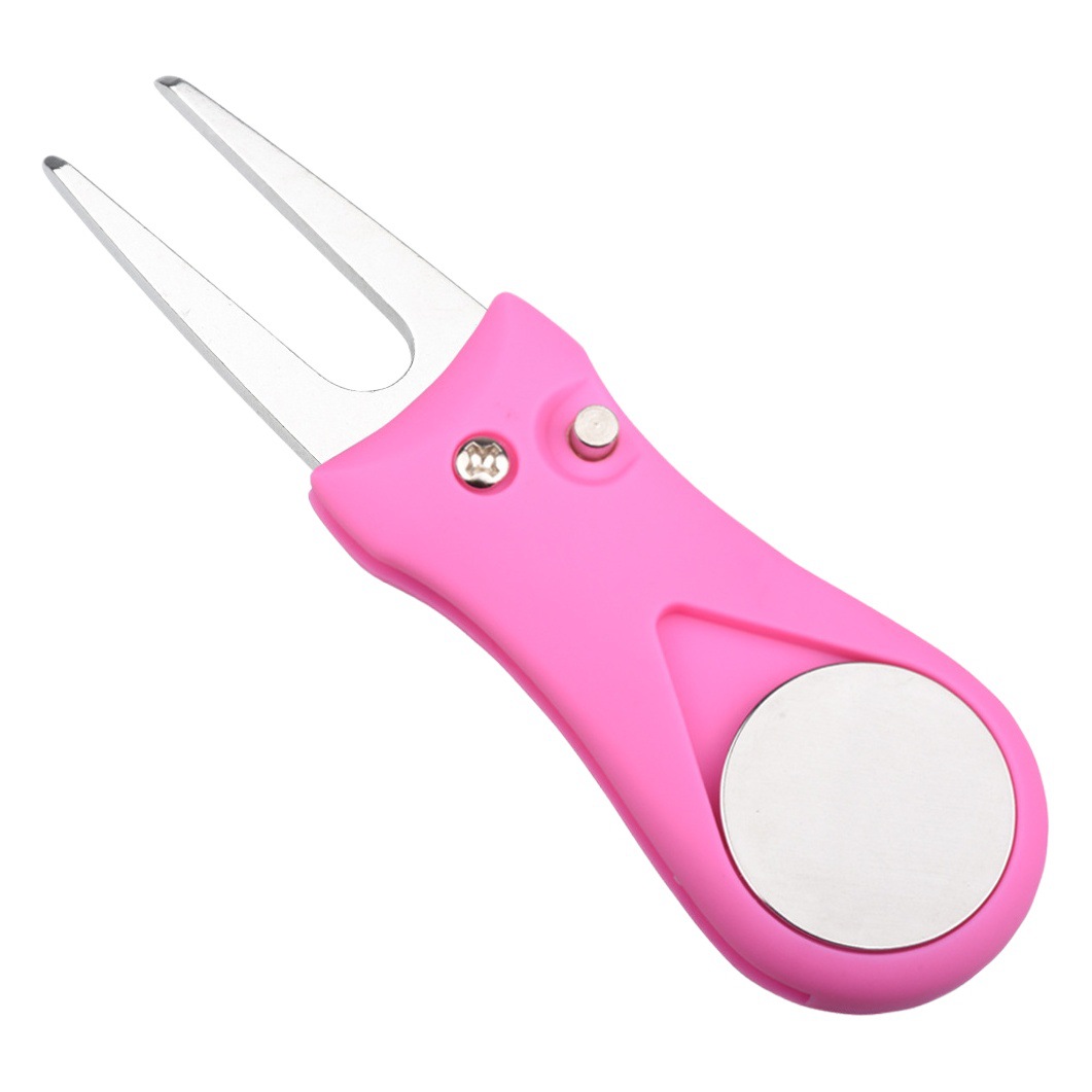 Golf verde tenedor pop-up verde tenedor Acero inoxidable Golf verde reparación tenedor plegable césped reparación tenedor