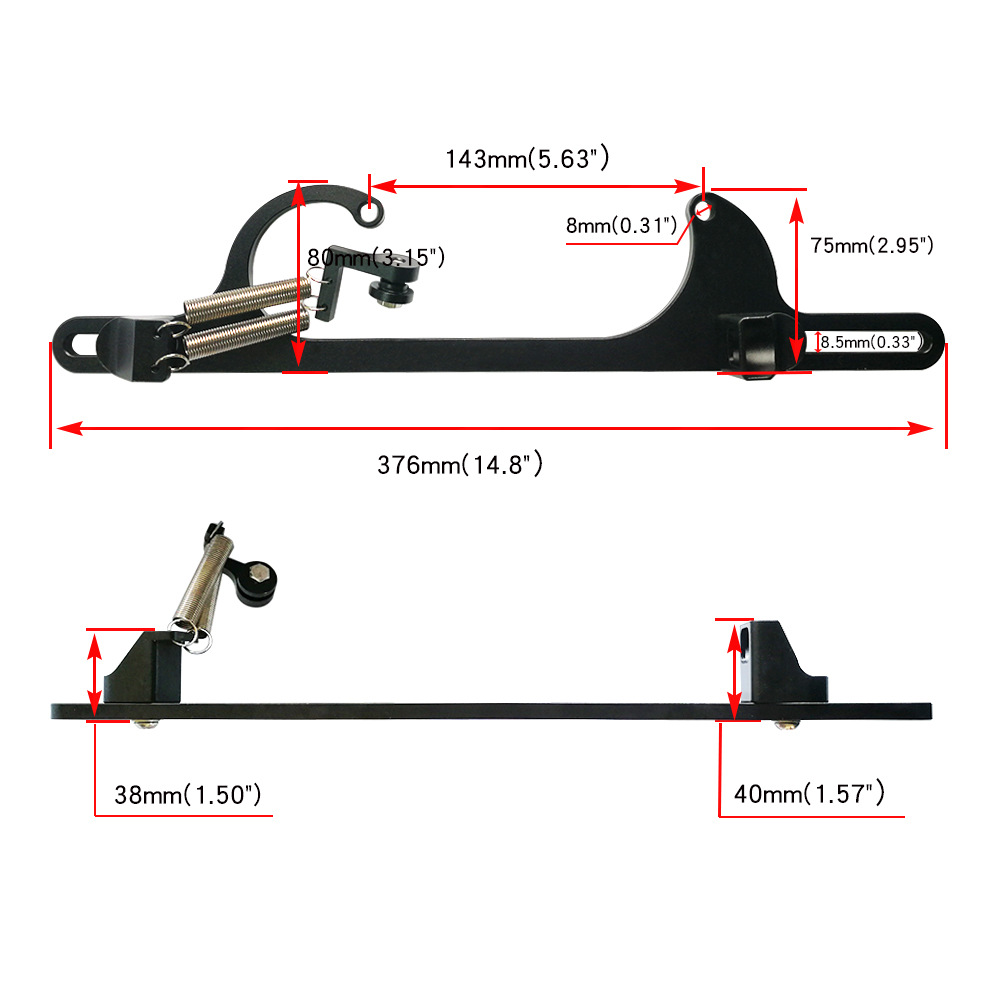 Cross-border auto parts modified throttle base cable base section aluminum alloy throttle cable 4150 factory
