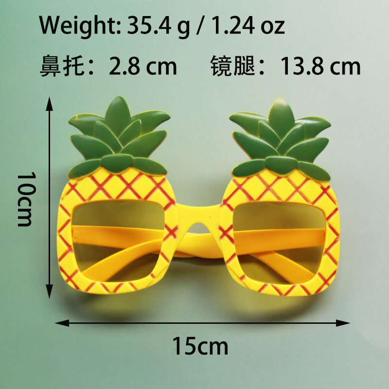 Extraño gafas de fiesta hawaiana fruta modelado sandía ojos de fresa piña y otros accesorios de playa de verano gafas de sol