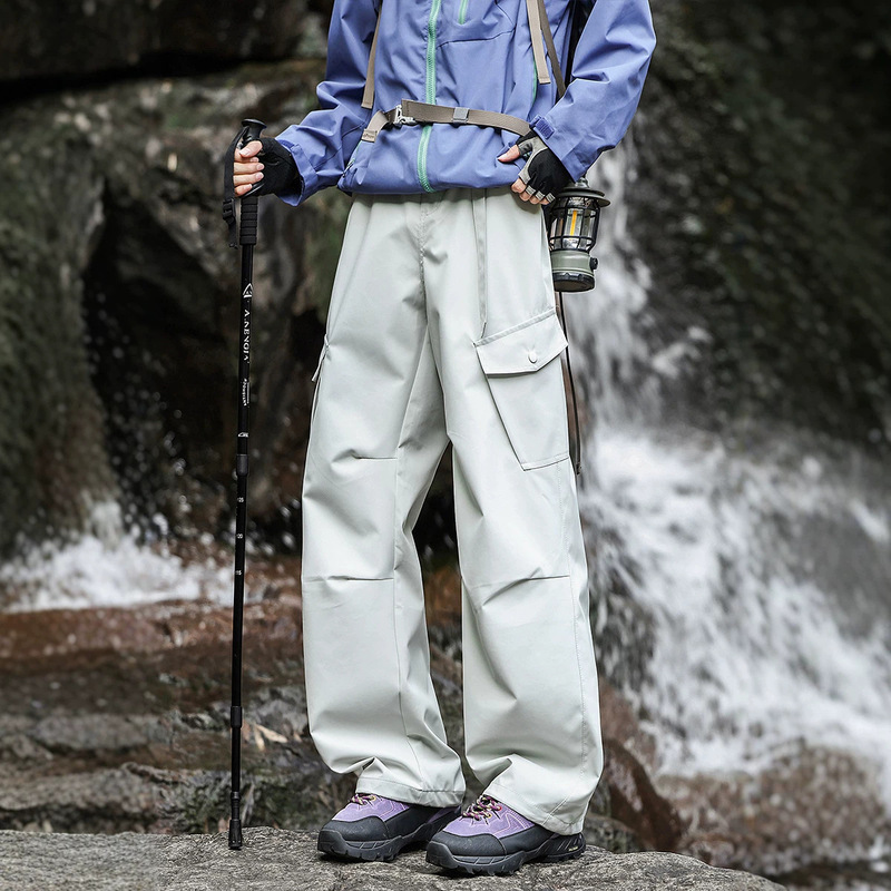 Three-proof American-style thickened two-piece detachable liner men's autumn and winter new outdoor thick loose sports pants Three-proof American-style thickened two-piece detachable liner men's autumn and winter new outdoor thick loose sports pants