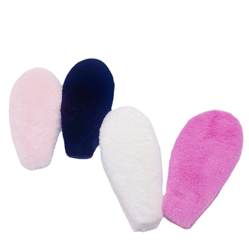 Nueva doble cara Orejas de conejo de felpa DIY headwear accesorios diadema sombrero flor material de embalaje decoración orejas grandes