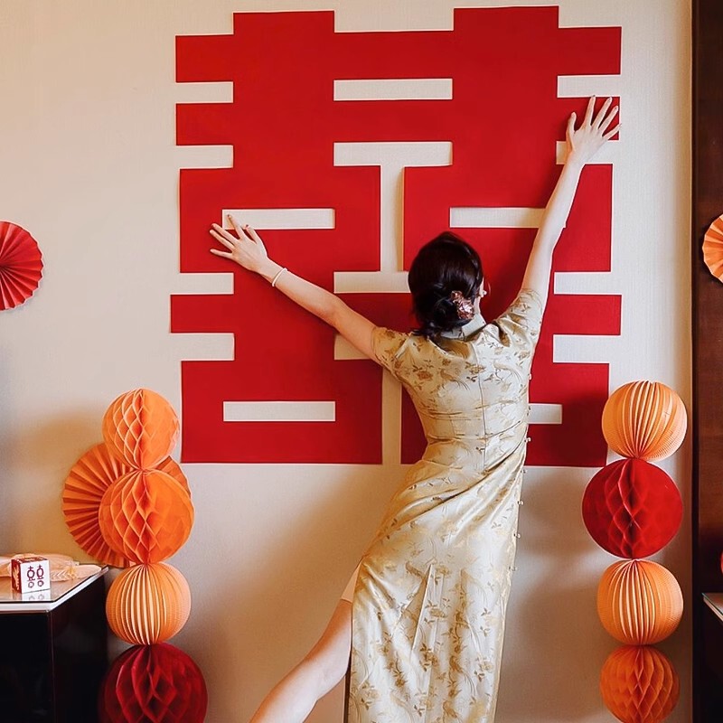 Special Super-large Wedding Character Wedding Supplies for Photographing Engagement Wedding Bedroom Door Decoration Wedding Room Layout suit