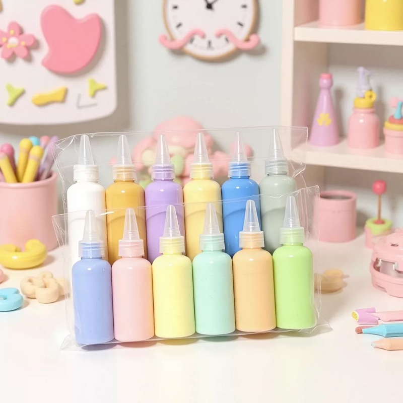 Large Bottled Macaron Acrylic Paint Handmade DIY Painting Cream Glue Graffiti Paint Set Source Facto