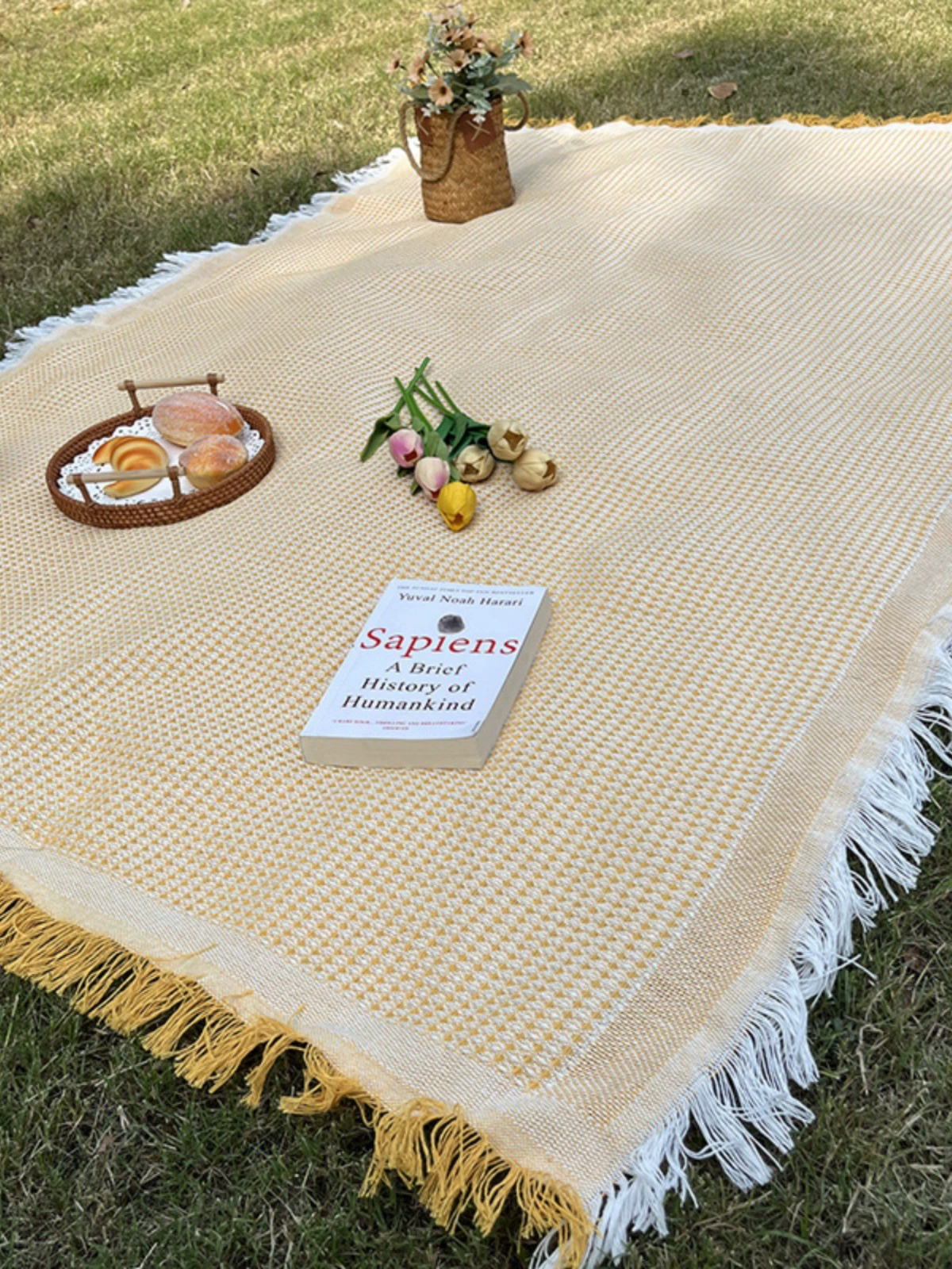 Портативная палатка для пляжа для кемпинга, напольный коврик для пикника, увеличенная толщина, французский стиль
