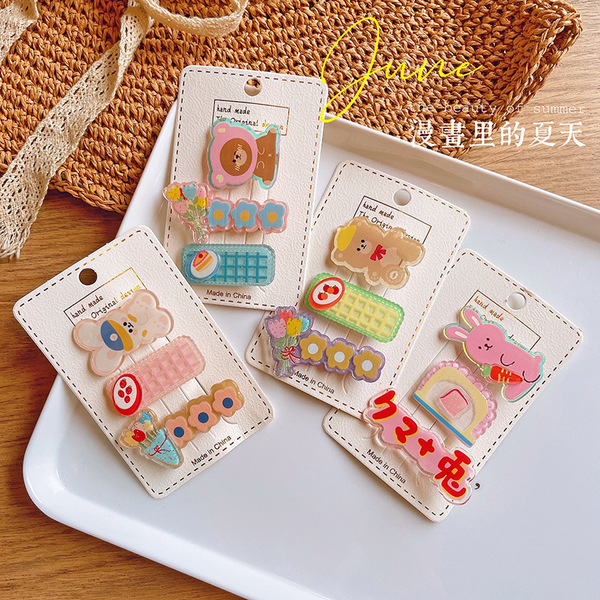 Cute cartoon acrylic children's hairgrip