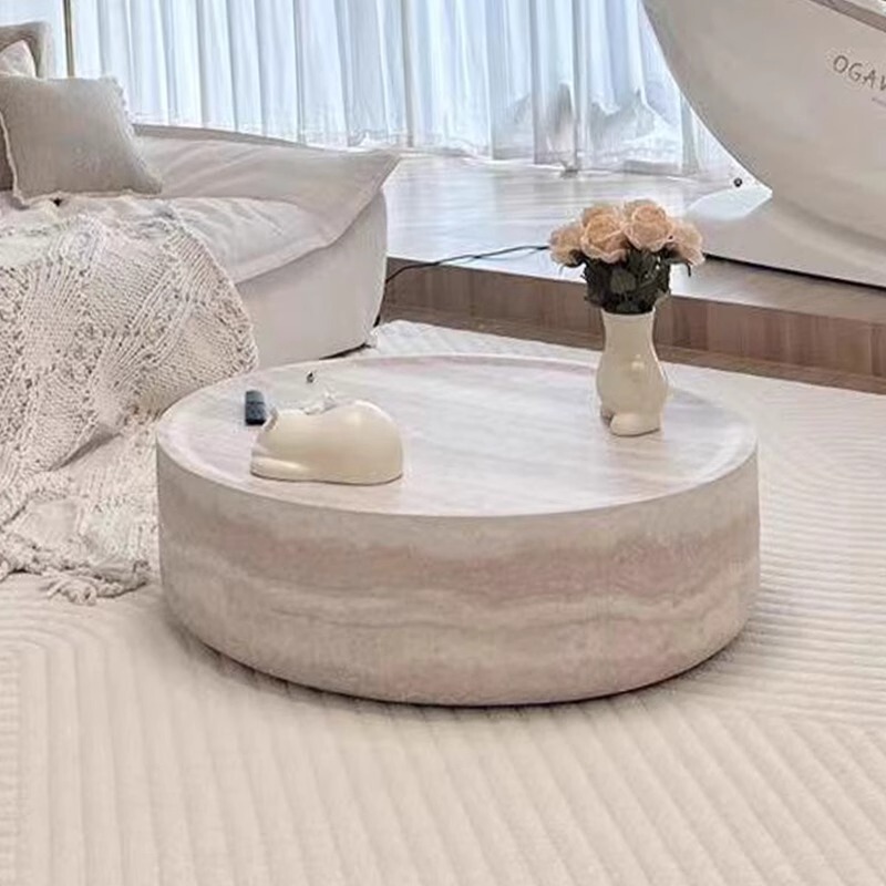 寂風洞石茶何客間軽豪華現代茶卓家庭用創意芸術デザイナーの辺の何角の組み合わせ|undefined