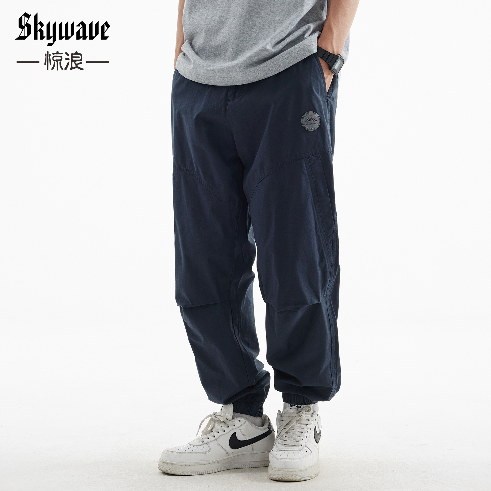 하이엔드 트렌디 브랜드 작업복 캐주얼 바지 남성용 루즈한 대형 스포츠 바지 미국 신형 아웃도어 코튼 공수 바지