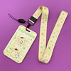 Brand cartoon travel card and cardholder case for elementary school students, protective case, set, plant lamp, strap, card holder, wholesale