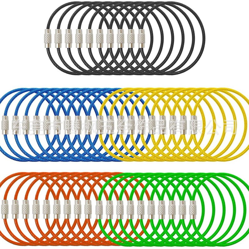 Amazon 304 Stainless Steel Wire Ring in Stock Colorfulful Nylon Coated Stainless Steel Wire Key Chain