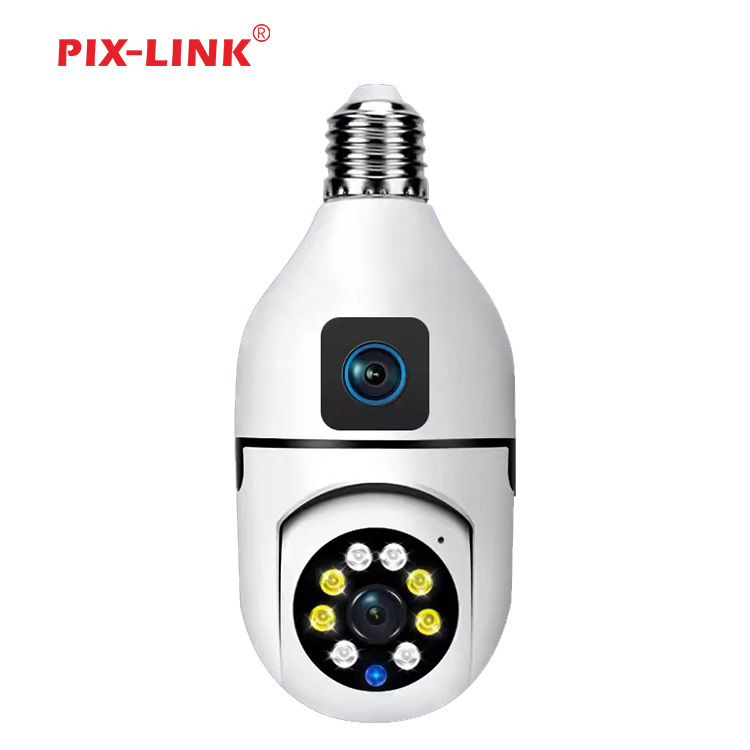 灯泡摄像头360度无线摄像头家用wifi摄像机智能高清监控器