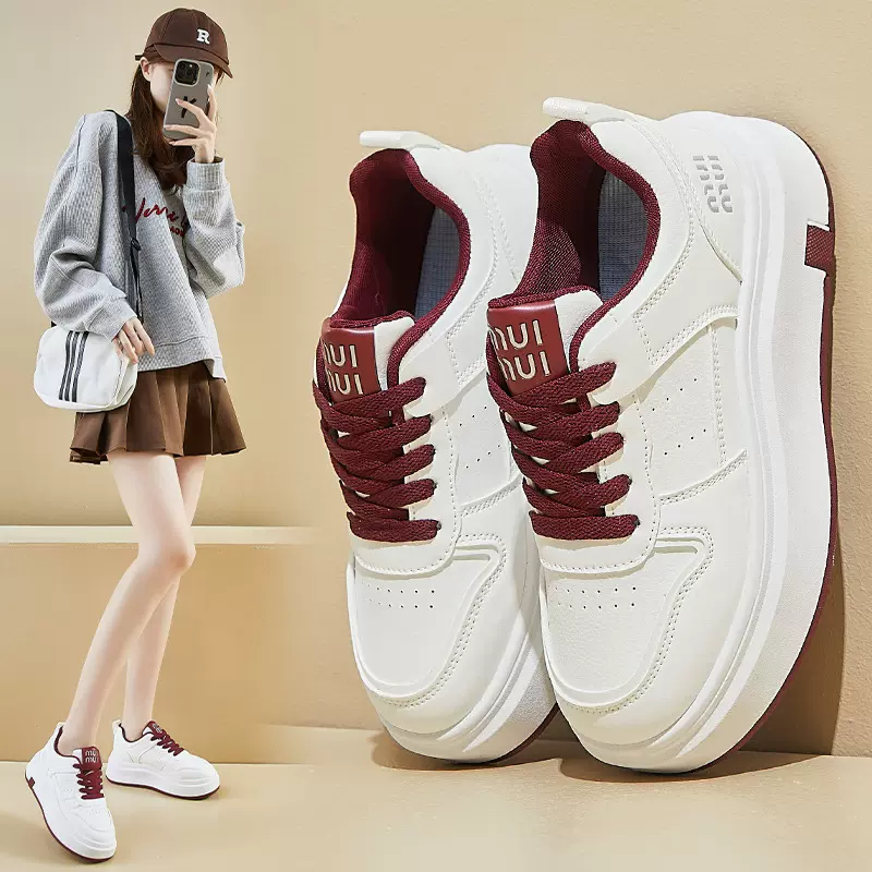 2025春季小白鞋新款韩版ins女学生厚底增高运动板鞋休闲街拍ZS81