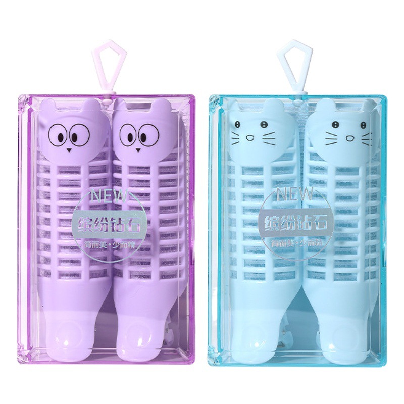 Lmltop duckbill pelo curler 2 unids dibujos animados lindo auto-adhesivo pelo rizador aire Bangs pelo rizador sy132