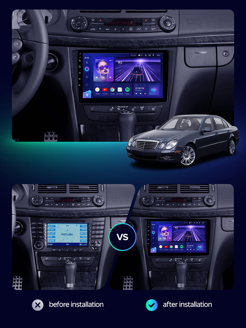 Suitable for 05-10 Mercedes-Benz W211 Android Car Navigation Gps Central Control Screen Navigation All-In-One Machine Dvd Navigation