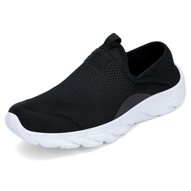 Nuevos zapatos de deporte casuales de tejido volador para hombres con suela suave de malla transpirable zapatos de carrera comercio exterior al por mayor transfronterizo