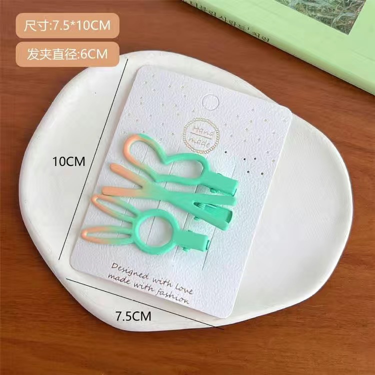 5063#4 Rabbit-Green Pink