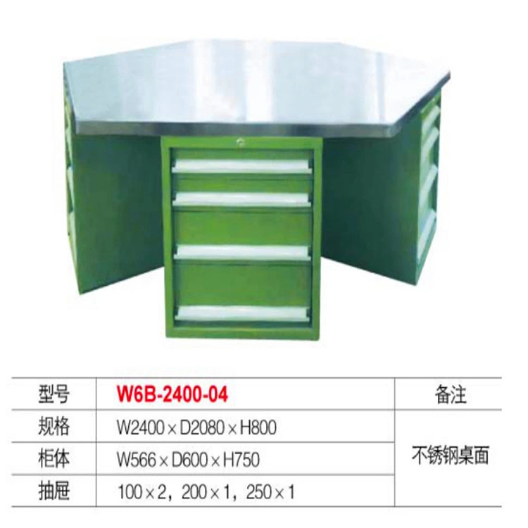深圳 六角工作台 六工位钳工台多功能组合式榉木实训桌实验工作台