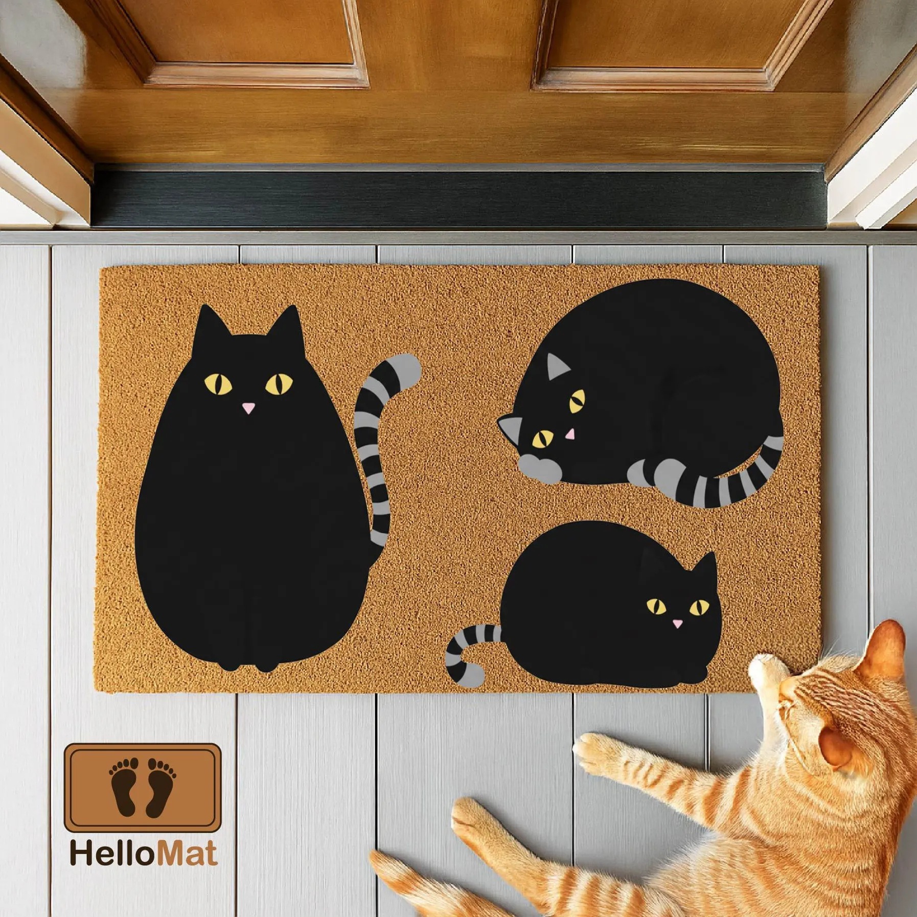 American-style Amazon foreign trade jungle RV dirt-resistant, wear-resistant, thickened, non-slip faux coconut palm entrance doormat