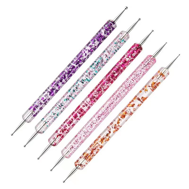 ネイルアートペン、両頭ドットペン、スパンコールペン、花柄ペン、ビーズペン、手作りのダイヤモンドペン、ネイルアートツール、手作りのダイヤモンド貼り付けペン|undefined