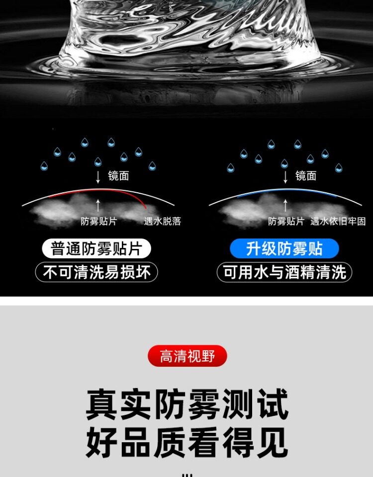 Suitable for helmet rainproof film, motorcycle helmet anti-fog sticker, sun protection film, universal type for full-face and half-face helmets, windproof visor