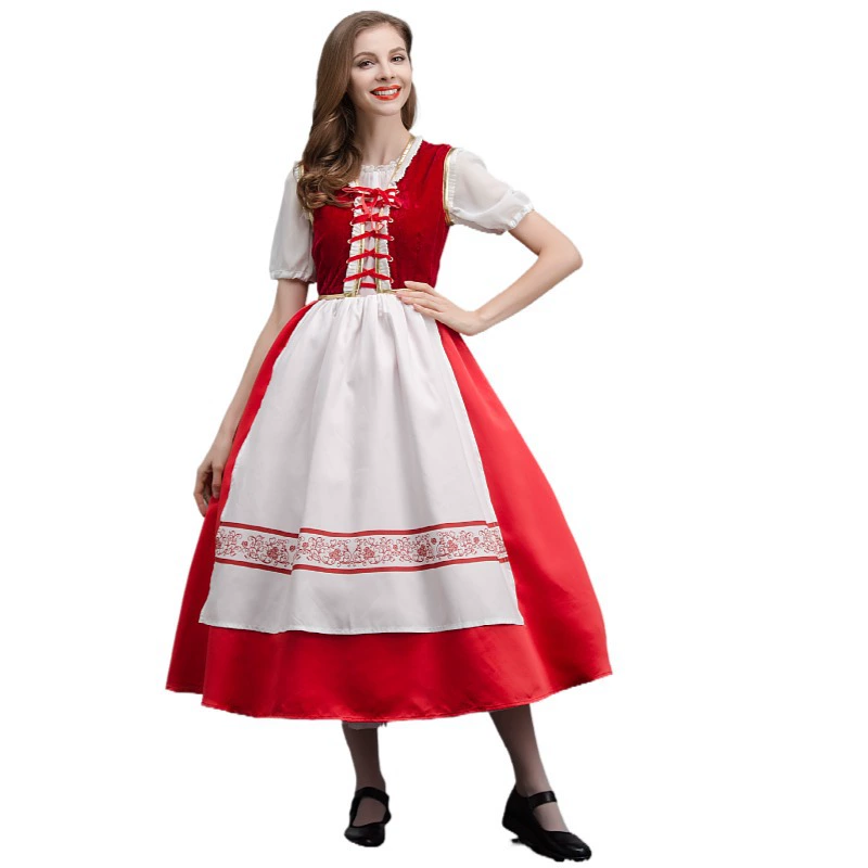 Красная Шапочка, платье, плащ, тренч, длинная красная рождественская юбка, хэллоуин