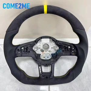 Volkswagen Golf Steering Wheel 7 7.5 GTI, upper and lower suede material, left and right perforated material, yellow stitching