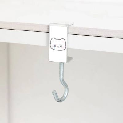 Cute Kitten Expression Student School Bag Hook Super Load-Bearing Removable Desk Office Dormitory Bag Hanging Artifact