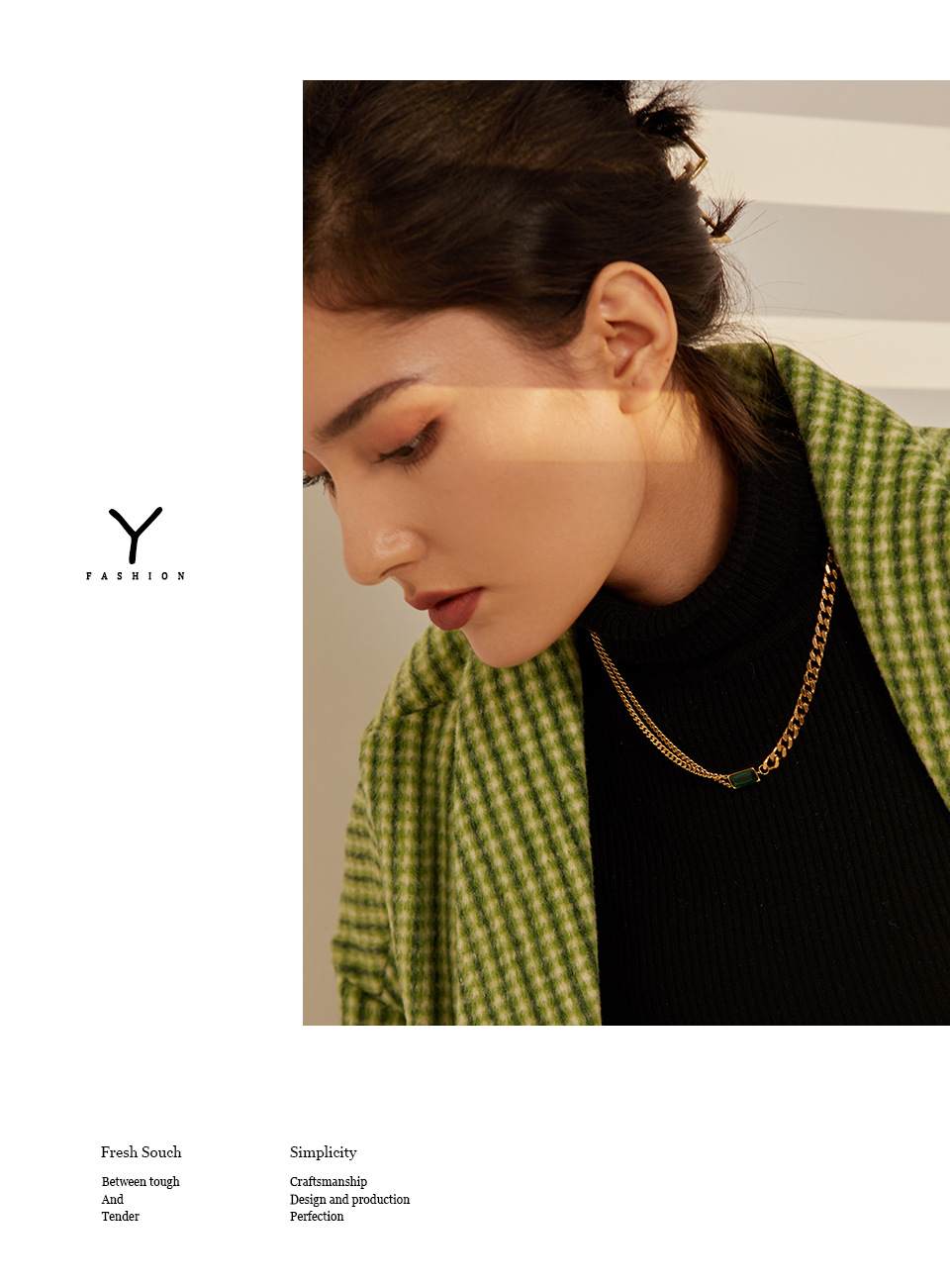 PVD Coated Gold Plating Process Wholesale Jewelry Fashion Geometric 304 Stainless Steel Artificial Rhinestones 18K Gold Plated Plating Stainless Steel Necklaces
