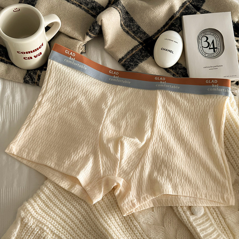 Ropa interior de los hombres bebé algodón boxers moda transpirable juventud boxers shorts niños algodón entrepierna