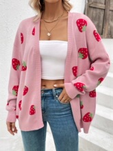K 35511 Crocheted floral cardigan ����������֯������