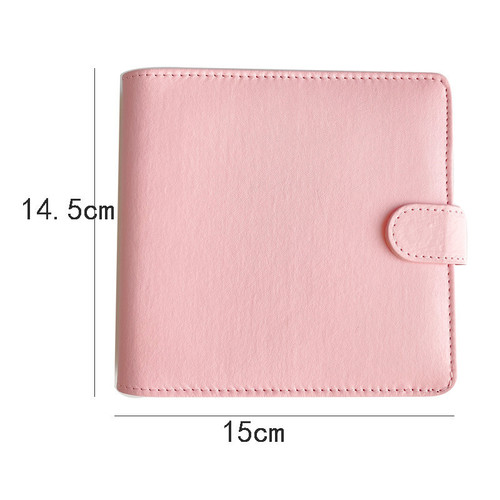 Korean ins style macaron color PU notebook with contrasting color A7 square loose-leaf goo card book star chasing card book collection set