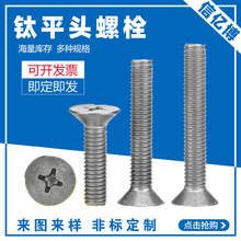 纯钛沉头十字槽自攻螺丝钉 钛平头平机螺栓m5m12十字螺钉生产厂家