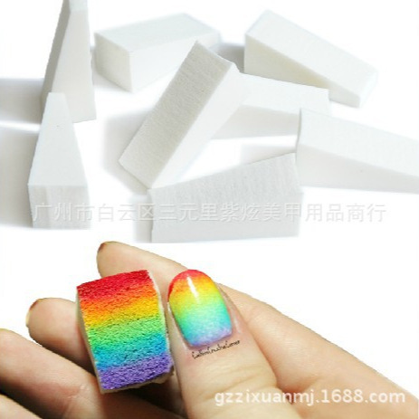Nail art blooming gradient sponge DIY rainbow creative nail supplies tools easy to make gradient nail 8 pack