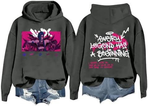 DLDXJQTPL Jinx Was Here Women Hoodie Jinx Arcane Figure