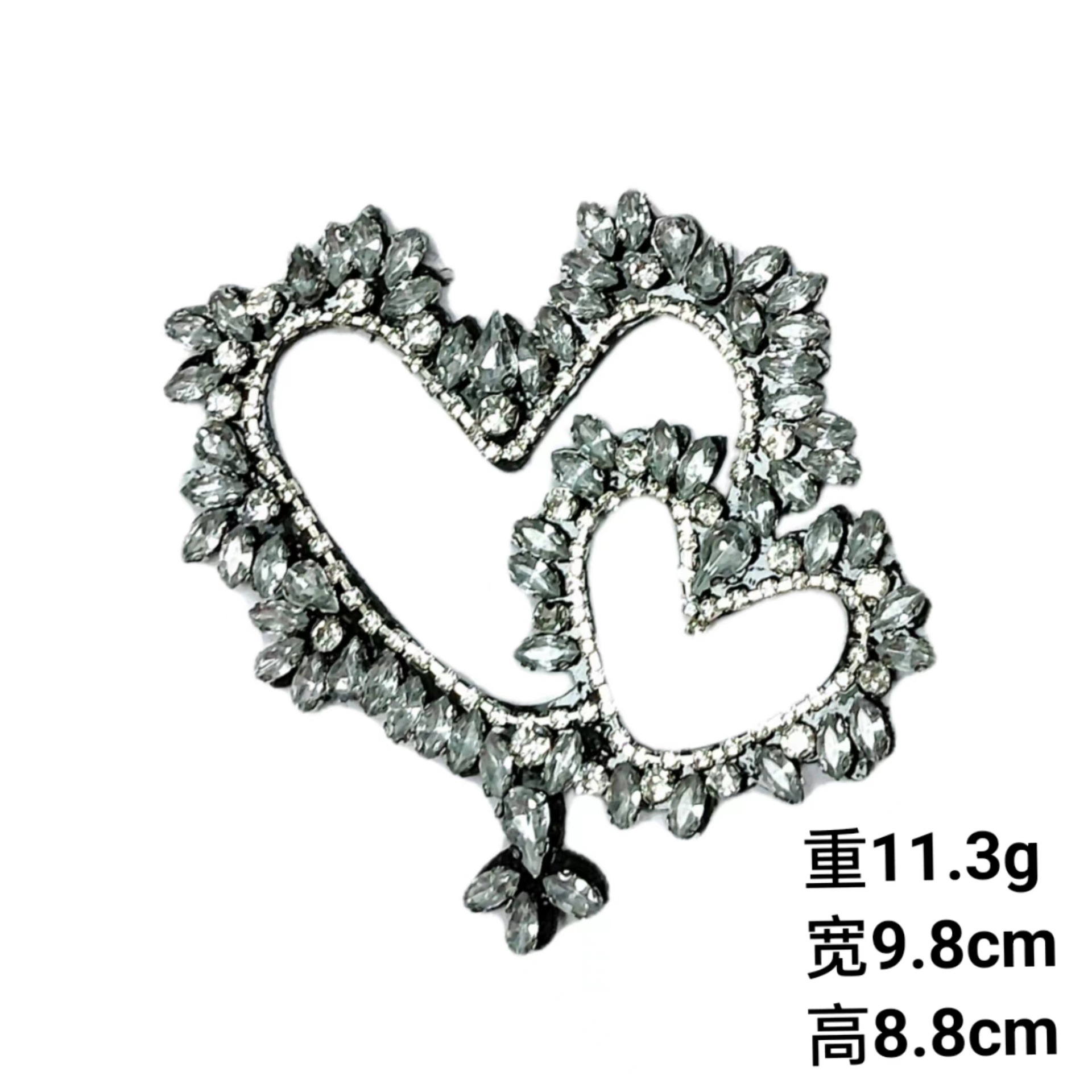 Taladro de vidrio hecho a mano, amor hueco, ojo de caballo, decoración de diamantes, accesorios de ropa, bolsos, pegatinas decorativas de todo fósforo, diamantes adhesivos