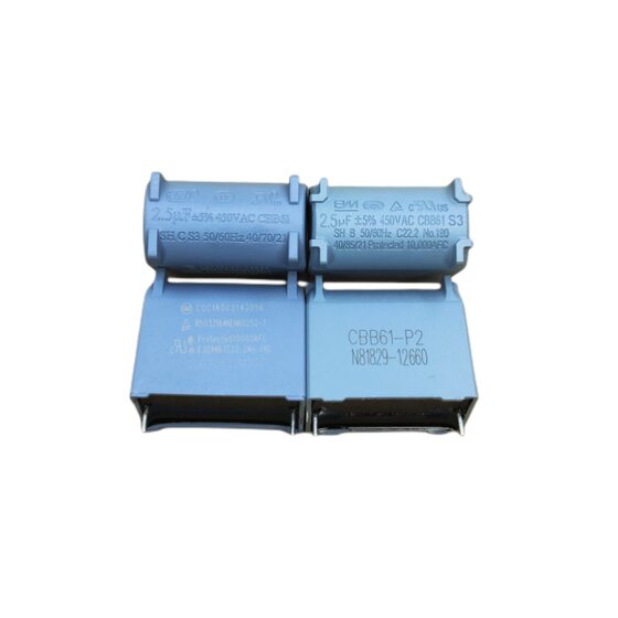 CBB61 pin air conditioner internal machine motherboard starting capacitor induction cooker capacitor pin 1.2/1.5/2.5UF