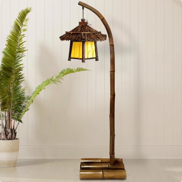 Pure handmade bamboo retro floor lamp fishing lamp vertical table lamp nightlight outdoor street lamp personalized tea table lamps Pure handmade bamboo retro floor lamp fishing lamp vertical table lamp nightlight outdoor street lamp personalized tea table lamps