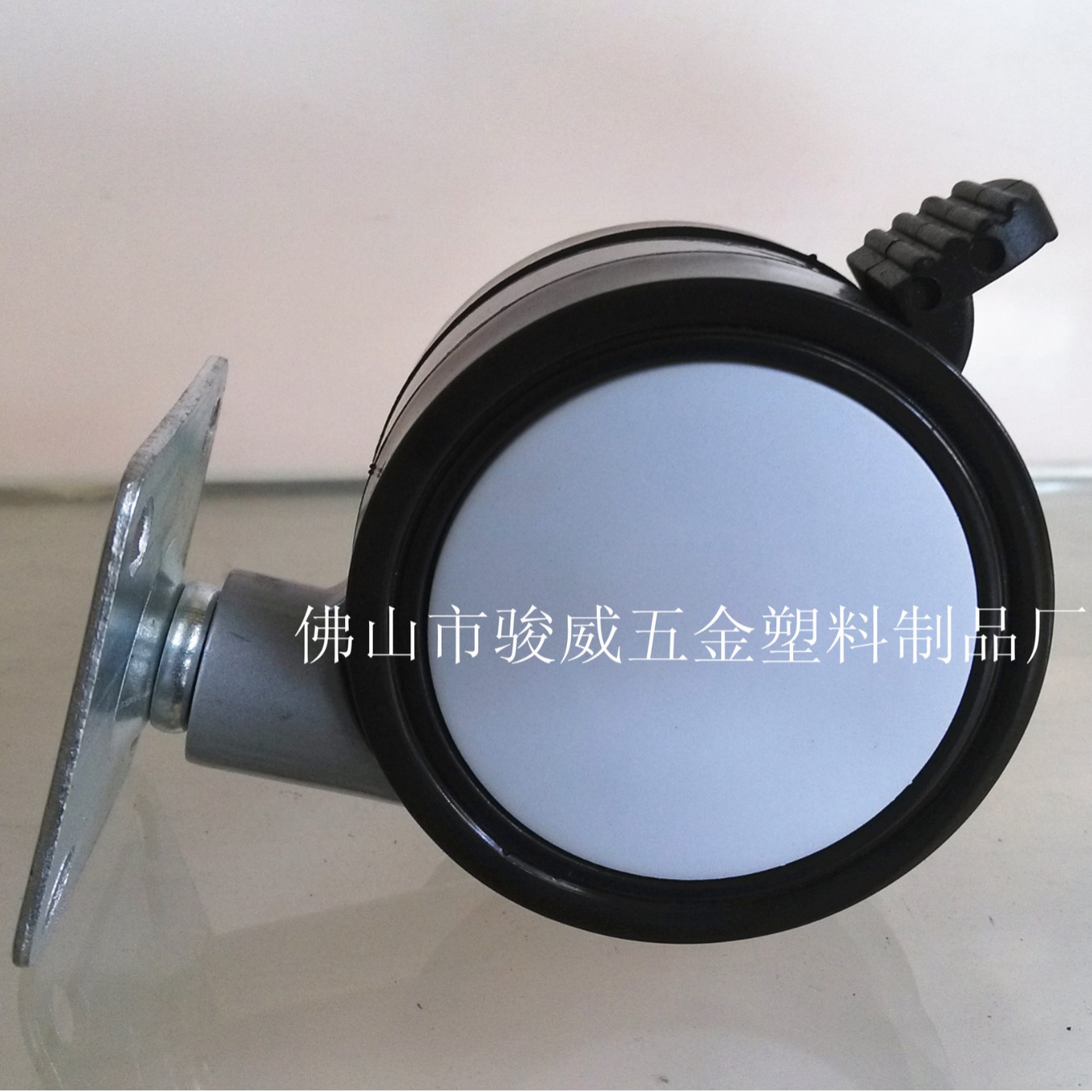 2.5寸锌合金平板万向脚轮 丝杆式脚轮 全刹车万向脚轮 办公椅轮