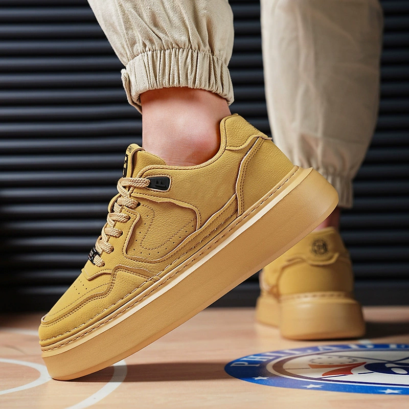 Популярная в Интернете популярная мужская обувь, зимняя новая модная белая обувь, амортизирующие кроссовки на толстой подошве, модные Универсальные повседневные кроссовки