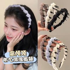 布製ウェーブ子供用ヘアバンド、女性用日常着ヘッドバンド、女の子用額前髪、散髪整理ツール、ヘアピン