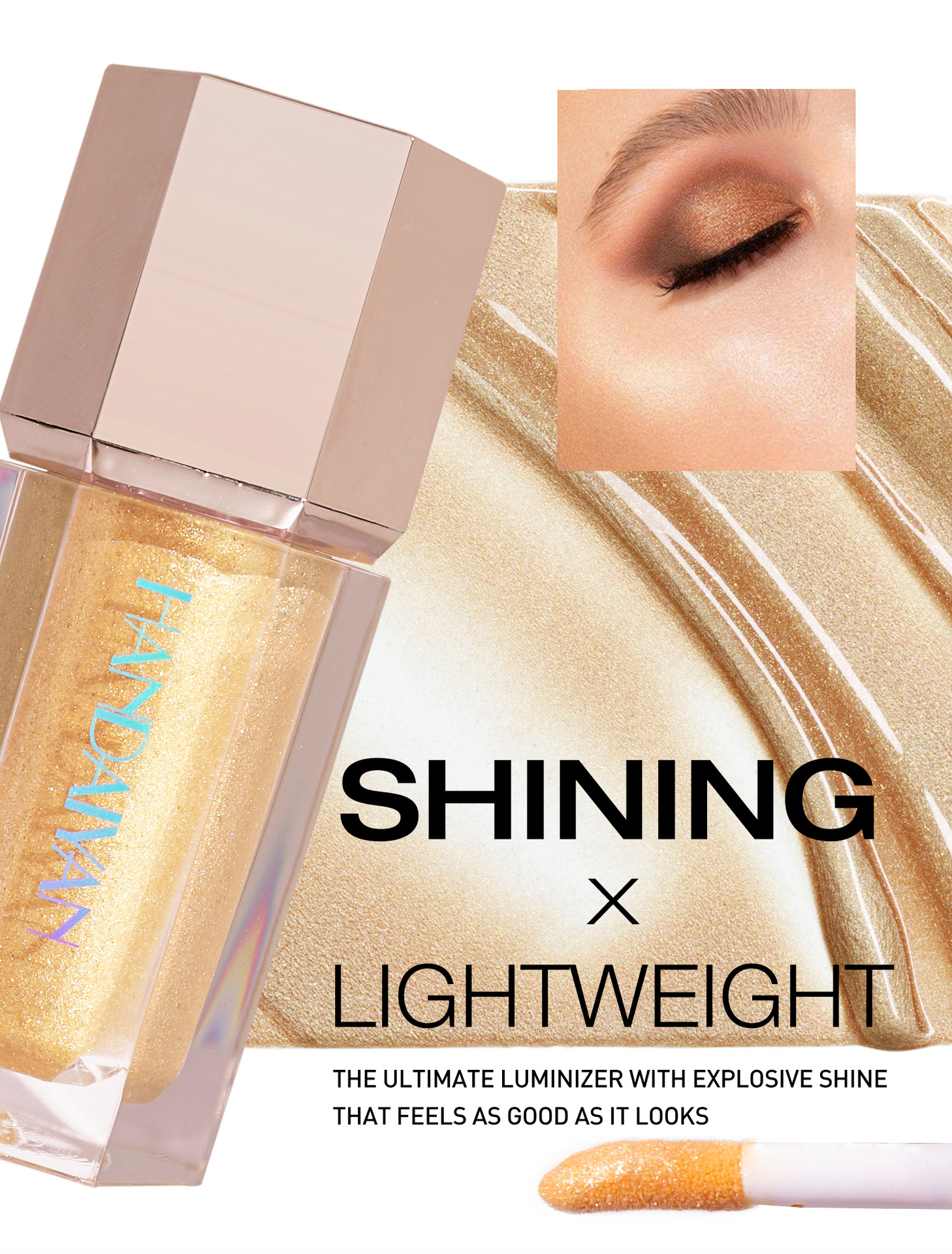 handaiyan Highlighter Contouring Liquid, Han Daiyan Facial Shadow Pearl Brightening Liquid, Cross-border Eyeshadow Liquid from Europe and America Application Scenario
